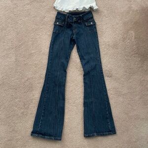 Women's Blue Flared Jeans - Brandy Melville